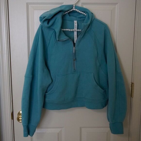 Lululemon Scuba Half Zip with Hood | Blue | Size M/L - Picture 8 of 9
